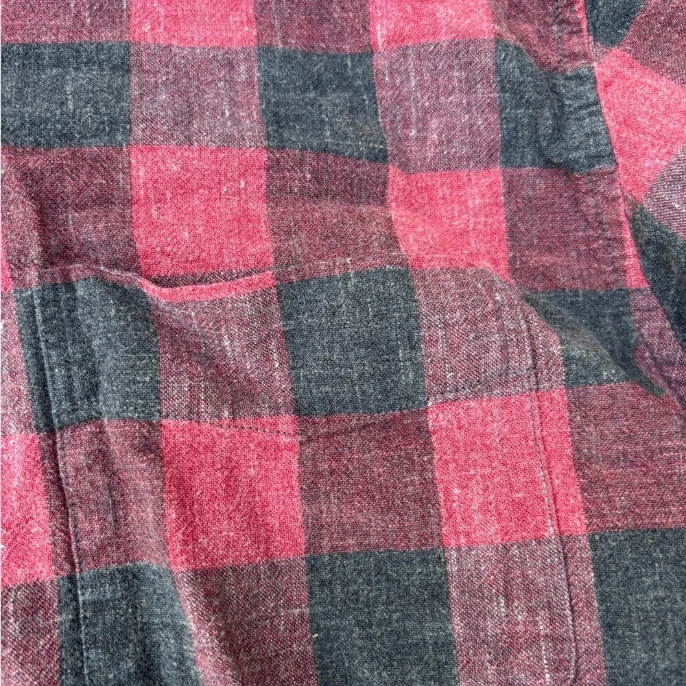 J. Crew Red and Black Plaid Casual Shirt